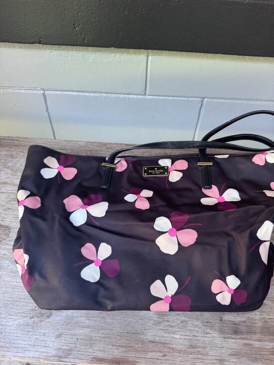 Kate Spade Handbags - Kate Spade Wilson Road Margareta Butterfly Nylon Tote Bag Black Pink Women